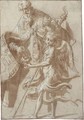 Saint Alexander filling a censer held by an angel - Girolamo Mazzola Bedoli