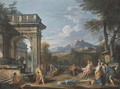 A classical landscape with the Judgement of Midas - Giovanni Paolo Panini