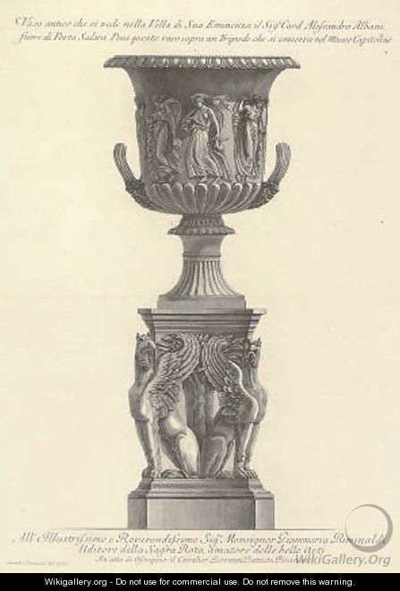 A Collection of Vases, Urns and Tripods from Vasi, Candelabri, Cippi, Sarcofagi, Tripodi, Lucerne - Giovanni Battista Piranesi