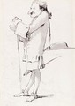 Caricature of a standing cavalier leaning on a staff - Giovanni Battista Tiepolo