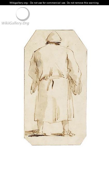 Caricature of a man, seen from behind - Giovanni Battista Tiepolo
