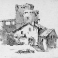 A fortified farmhouse - Giovanni Battista Tiepolo