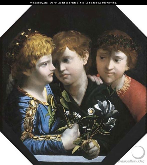An allegory with three boys Sacred and Profane Love - Dosso Dossi (Giovanni di Niccolo Luteri)