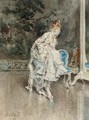 Signora in abito impero che si specchia (Lady in a mirror) - Giovanni Boldini