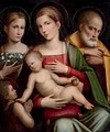 The Holy Family with the Infant Saint John the Baptist and Saint Elizabeth - Giacomo Raibolini