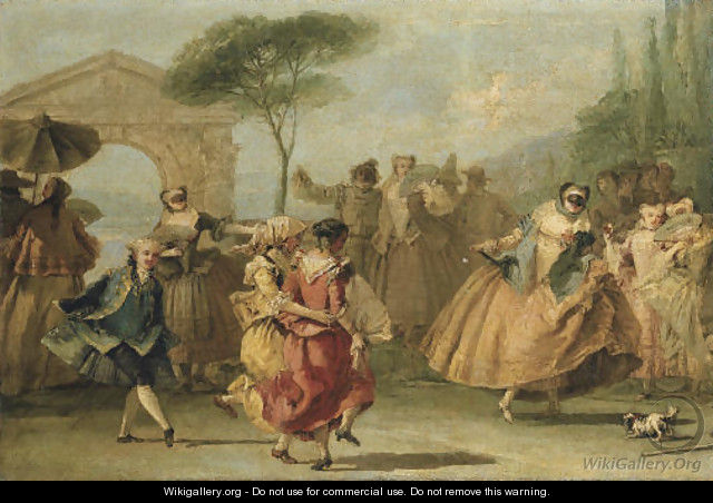 Dancing the Minuet - Giovanni Domenico Tiepolo