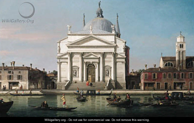 The Church of the Redentore, Venice, with sandalos and gondolas - (Giovanni Antonio Canal) Canaletto