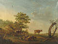 Cattle, sheep and goats in a landscape - Gillis Smak Gregoor