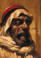 Portrait of a bearded Arab, bust-length, wearing a headdress - German School