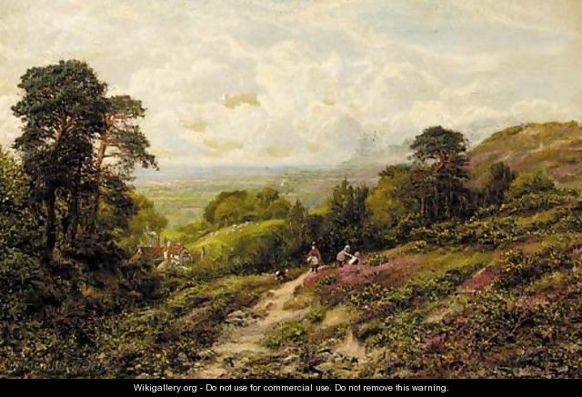 Children playing on a hillside - George William Mote