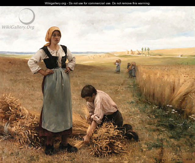 Harvesting the fields - Georges Laugee