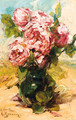 Pink roses in a vase - Georges Jeannin