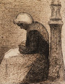 Assise prs d'un rverbre (Woman seated near a Streetlamp) - Georges Seurat