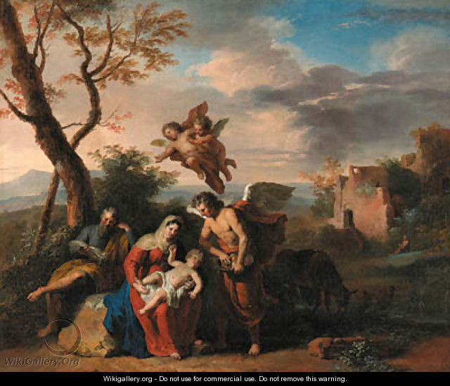The Rest on the Flight into Egypt - Gerard Hoet
