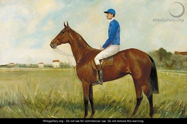 Lord Saint Ives, a bay racehorse with jockey up - George Paice