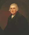 Portrait of James Farrer, Esq., half-length, in a black jacket, in a painted oval - George Romney