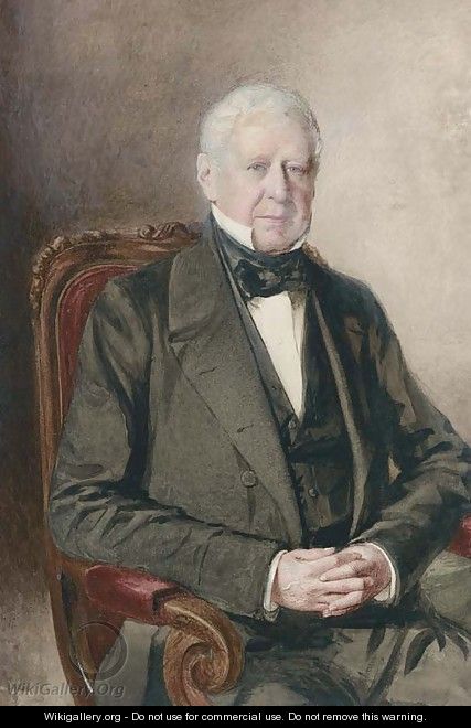 Portrait of a gentleman, half-length, in evening dress - George Richmond