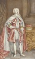 Portrait of Edmund, Duke of Buckingham (1715-1735), full-length, in state dress with ducal coronet, in an interior - George Vertue