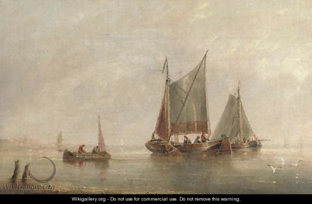 Fishermen pulling in their nets - Henry Redmore