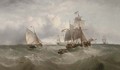 A merchantman heaving-to to await the arrival of the pilot cutter - Henry Redmore