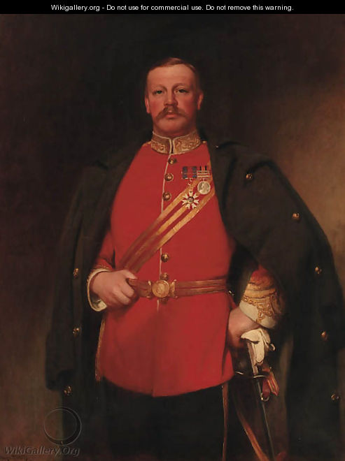 Portrait Of Colonel Francis Charrington - Henry Tanworth Wells