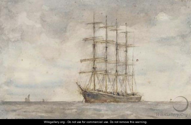 A windjammer lying at anchor 2 - Henry Scott Tuke