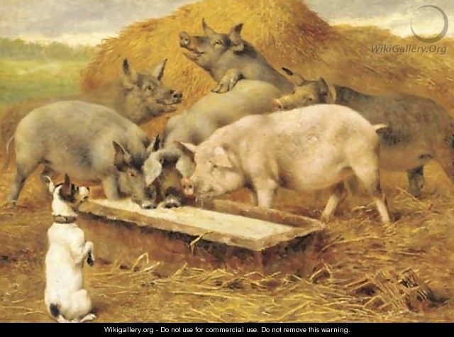 Feeding time - Herbert William Weekes