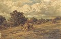 Harvesting on the Sussex Coast, near Bournemouth - Henry Hillier Parker