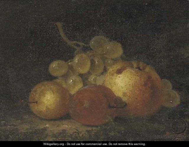 A pear, a plum and a bunch of grapes - Henry George Todd
