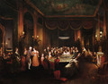 Figures playing baccarat in a gaming room - Henry James Pidding