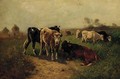 Cattle grazing in a summer meadow - Henry J. Schouten
