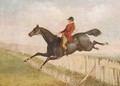 A huntsman on horseback jumping a fence - Henry Jnr Alken