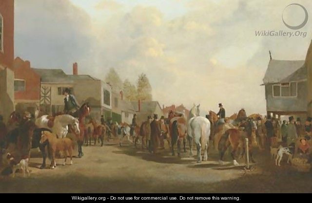 The Horsemarket at Ashby-de-la-Zouch - Henry Woollett
