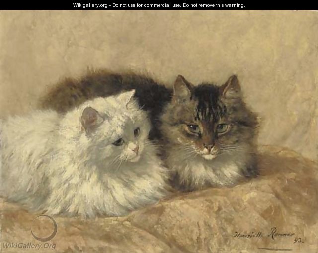 Two Resting Cats - Henriette Ronner-Knip