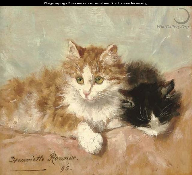 Resting kittens - Henriette Ronner-Knip