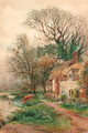 Old cottages at Burpham, Sussex - Henry Charles Fox