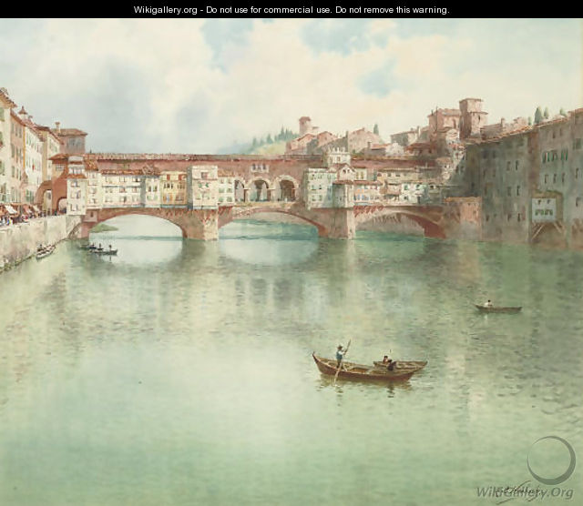 The Ponte Vecchio on the River Arno, Florence - Henry B. Wimbush
