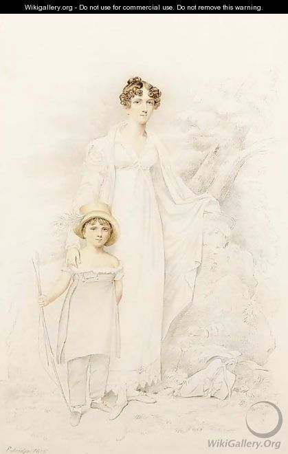 Portrait of a mother and child - Henry Edridge