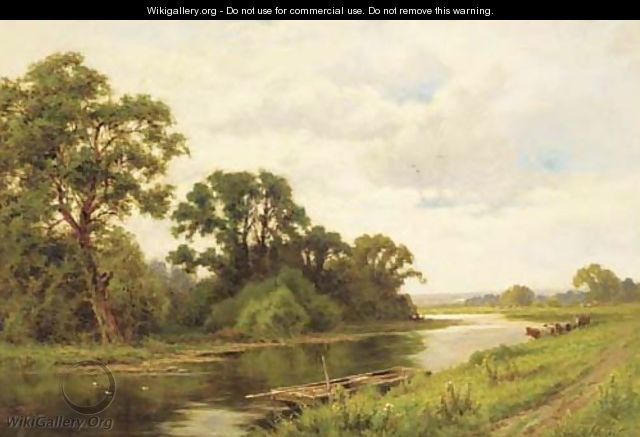 The river Lea, Broxbourne - Henry Hillier Parker