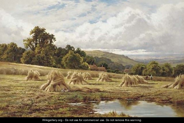 A Surrey cornfield, Betchworth - Henry Hillier Parker