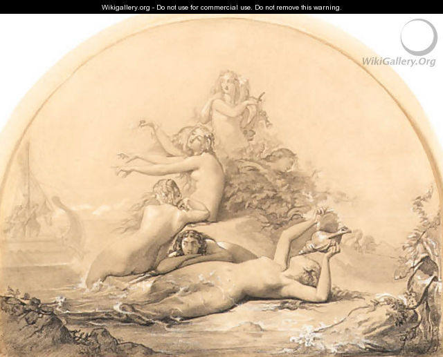 Study for Les Sirenes appelant Ulysee - Henri Lehmann