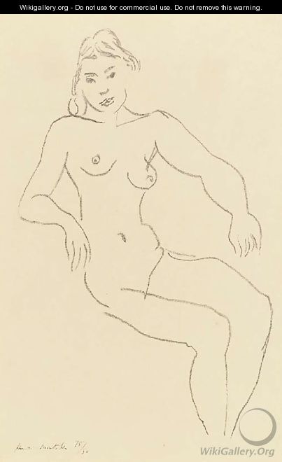 Nu assis, Chevelure foncee - Henri Matisse