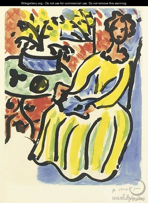 Marie-Jose en robe jaune - Henri Matisse