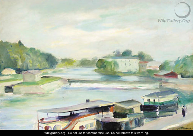Au bord de la riviere - Henri Ottmann
