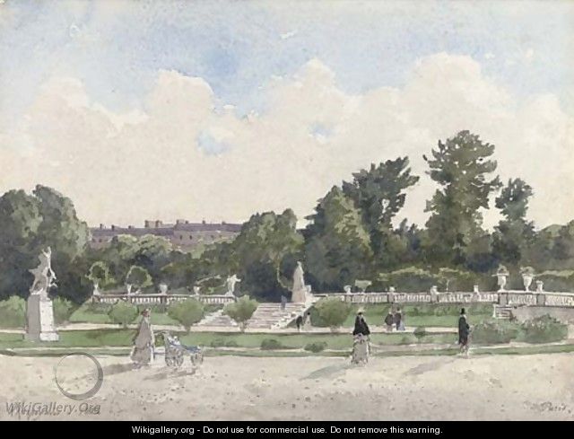 Vue du Jardin du Luxembourg, Paris - Henri-Joseph Harpignies