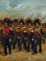 French soldiers marching - Henri-Louis Dupray
