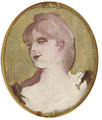 Portrait de femme (Medaillon pour la decoration du salon de la Maison de la rue d'Amboise, Paris) 2 - Henri De Toulouse-Lautrec