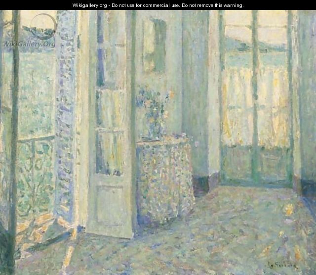 La chambre bleue, Villefranche-sur-Mer - Henri Eugene Augustin Le Sidaner