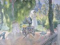 Deux femmes dans un jardin en ete - Henri Lebasque