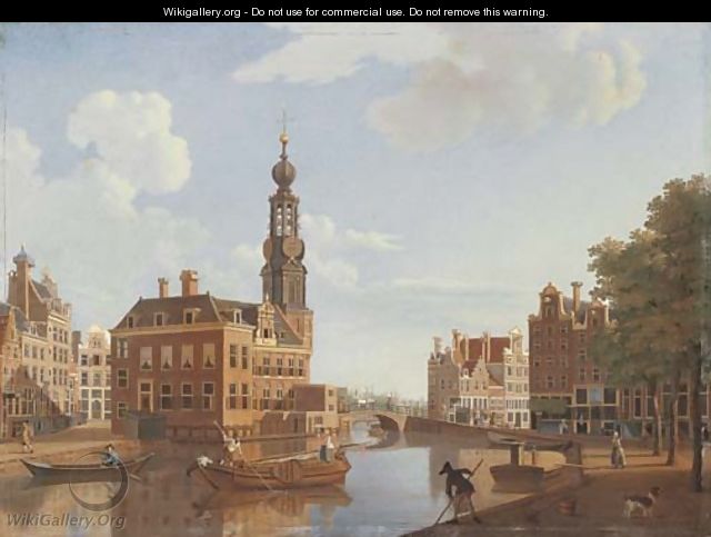 The Singel, Amsterdam, with the Munttorren - Hendrik Keun